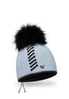 Willi Aszmi Handmade Laced Pom Pom Hat, Powder Blue