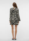 Vero Moda Ingrid Zebra Print Mini Dress, Black & White