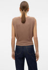 Vero Moda Lita Cropped Knit Top, Brown