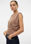 Vero Moda Lita Cropped Knit Top, Brown