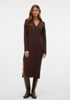 Vero Moda Aware Malvie Ribbed Dress, Brown