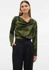 Vero Moda Noele Cowl Neck Top, Green