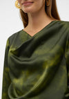 Vero Moda Noele Cowl Neck Top, Green