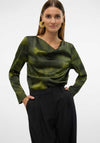 Vero Moda Noele Cowl Neck Top, Green