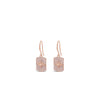 Absolute Disc Drop Earrings, Rose Gold & Pink