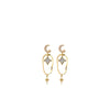 Angela D’Arcy Druzy Moon & Star Drop Earrings, Gold