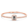 Absolute Halo Pendant Bangle, Rose Gold