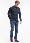 Barbour Mens Essential Sports Long Sleeve Polo Shirt, Navy