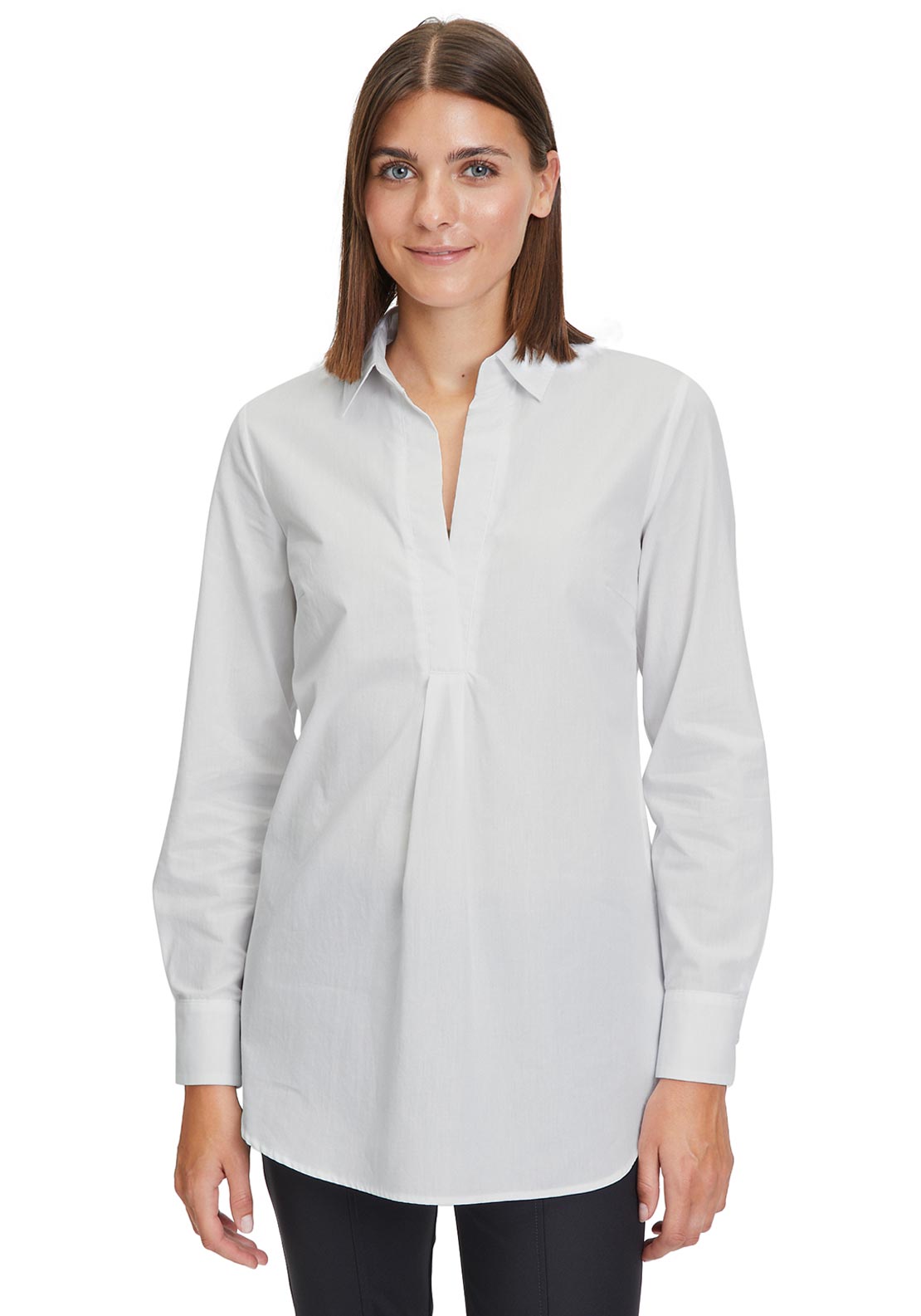 Betty Barclay Long Casual Blouse, White - McElhinneys