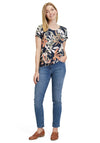 Betty Barclay Floral Print Top, Navy Multi