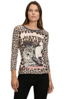 Betty Barclay Animal Print Top, Beige Multi