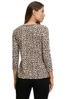 Betty Barclay Animal Print Top, Beige Multi