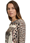 Betty Barclay Animal Print Top, Beige Multi