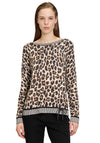 Betty Barclay Leopard Print Top, Beige