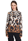 Betty Barclay Embellished Leopard Print Jumper, Brown