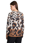 Betty Barclay Embellished Leopard Print Jumper, Brown