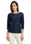 Betty Barclay Textured Fitted Top, Navy