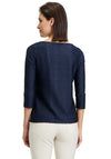 Betty Barclay Textured Fitted Top, Navy