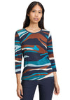 Betty Barclay Abstract Print Top, Blue