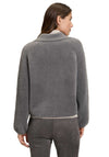 Betty Barclay Fluffy Collar Cardigan, Grey