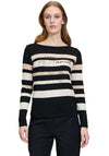 Betty Barclay Striped Long Sleeve Top, Black