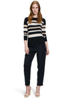 Betty Barclay Striped Long Sleeve Top, Black