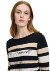 Betty Barclay Striped Long Sleeve Top, Black