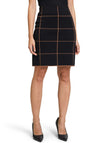 Betty Barclay Grid Print Knit Pencil Skirt, Black