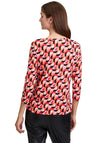 Betty Barclay Geometric Print Top, Orange Multi