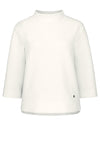 Bianca Kim Embossed High Neck Sweatshirt, White