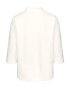 Bianca Kim Embossed High Neck Sweatshirt, White