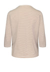 Bianca Dini Striped Metallic Detail Top, Beige