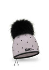 Willi Bile Handmade Embellished Pom Pom Hat, Grey