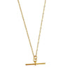 Burren Jewellery Blast from the Past T-Bar Necklace, Gold