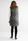 Barbara Lebek Quilted Hooded Long Gilet, Grey