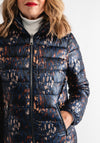 Barbara Lebek Abstract Print Padded Jacket, Navy