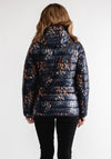 Barbara Lebek Abstract Print Padded Jacket, Navy