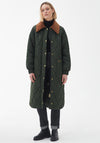 Barbour Womens Marsett Quilted Oversized Long Coat, Green