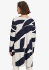 Betty Barclay Abstract Stripe Open Knit Cardigan, Navy