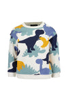 Blue Seven Baby Boy Dino Long Sleeve Sweater, White