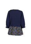 Blue Seven Baby Girl Floral Sweater Dress, Navy