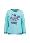 Blue Seven Boy Dino Long Sleeve Top, Blue