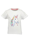 Blue Seven Mini Girl Unicorn Short Sleeve Tee, White