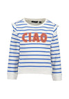 Blue Seven Mini Girl Ciao Long Sleeve Sweater, White