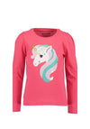 Blue Seven Mini Girl Sequin Unicorn Long Sleeve Top, Pink