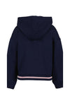 Blue Seven Mini Girl Star Long Sleeve Hooded Jacket, Navy