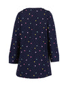 Blue Seven Mini Girl Long Sleeve Star Dress, Navy