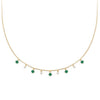 Burren Jewellery Getting Closer Necklace, Gold & Emerald