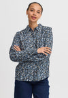 b.young Ditsy Floral Print Shirt, Blue