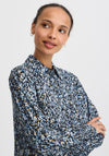 b.young Ditsy Floral Print Shirt, Blue